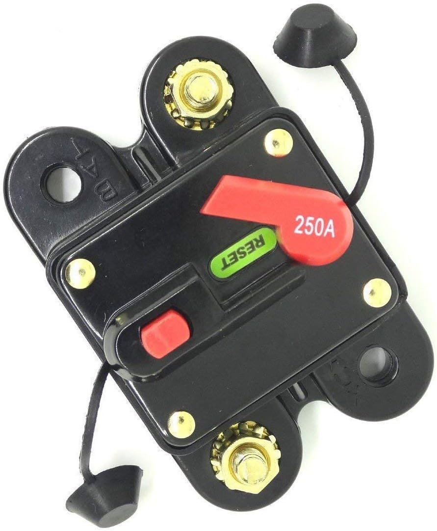 60Amp Circuit Breaker with Manual Reset 12V-48V DC Waterproof Pack of 2 B107086