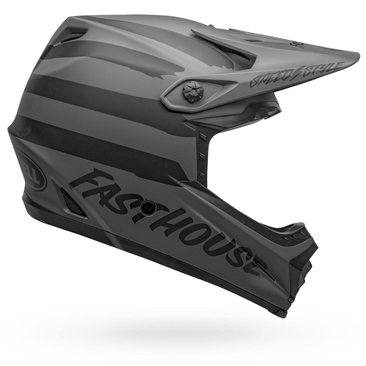 Matte Grey Black Full-9 Helmet Large W313