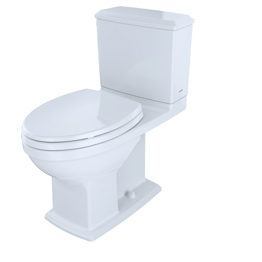 Cotton White Two-Piece Elongated Dual Flush Toilet Q422