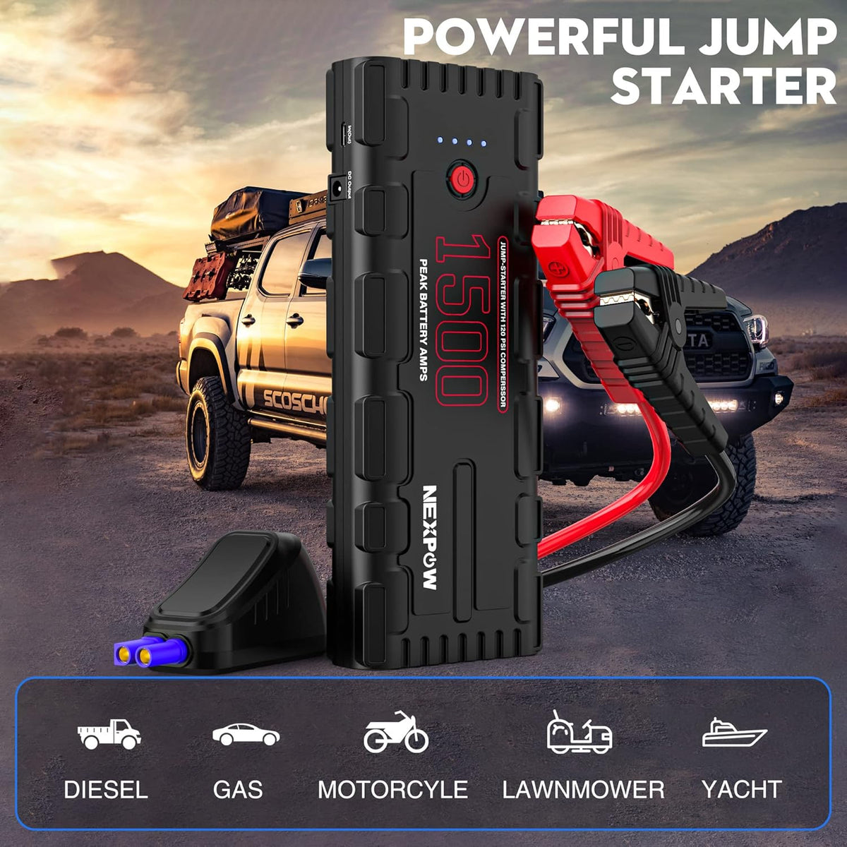 21800mAh 12V Portable Car Jump Starter Pack of 2 Q64851