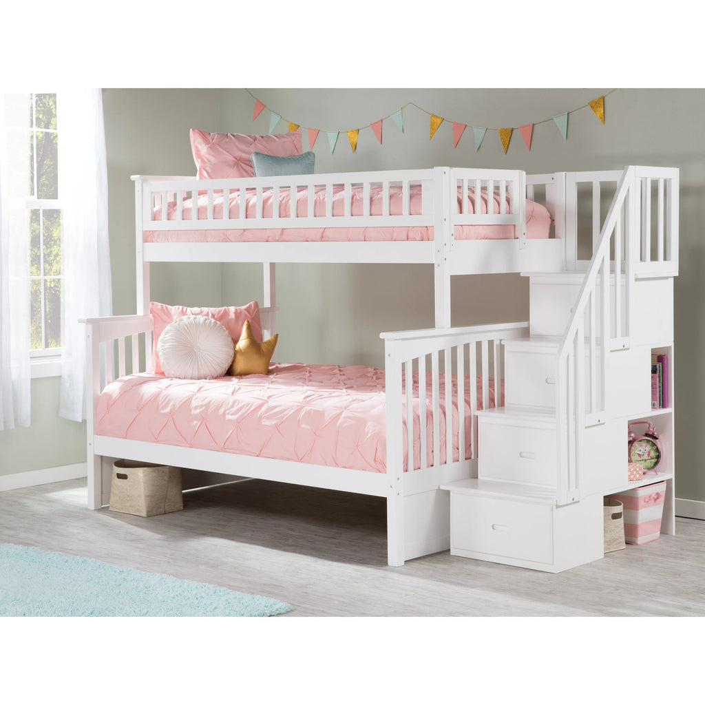 White Twin over Full Bunk Bed F978930