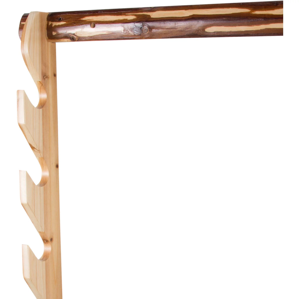 Indoor 5 Rifle or Shotgun Pine Wall Storage Display Rack J74585