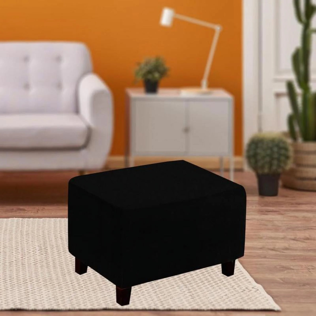 Black Rectangular Footrest J5310