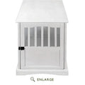 White Pet Crate End Table Q92740