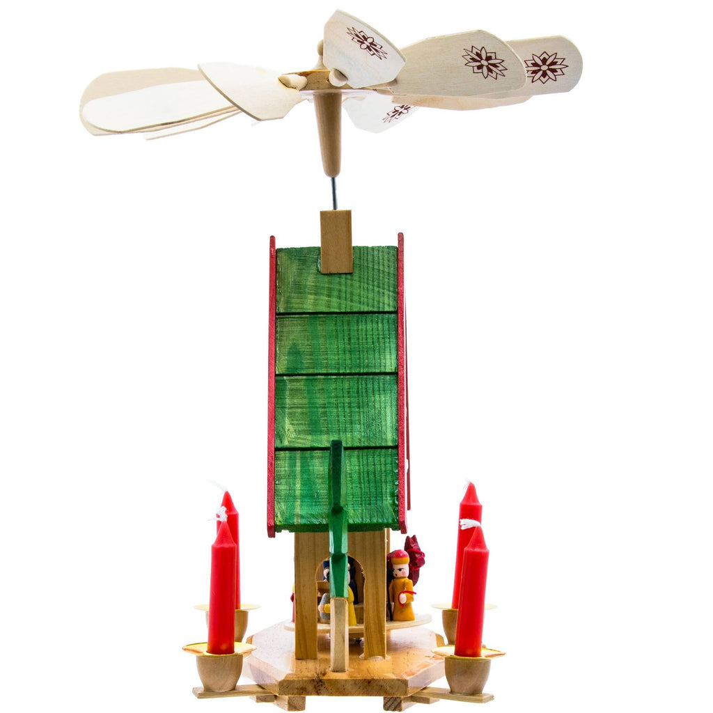 12x22 Wood Alpine House Carousel with Candles Y745033