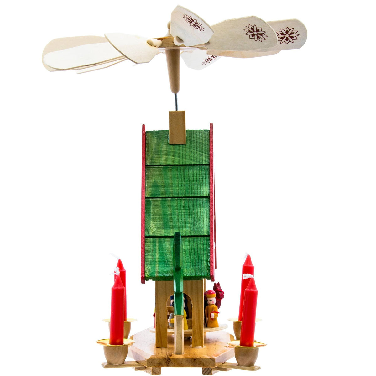 12x22 Wood Alpine House Carousel with Candles Y745033