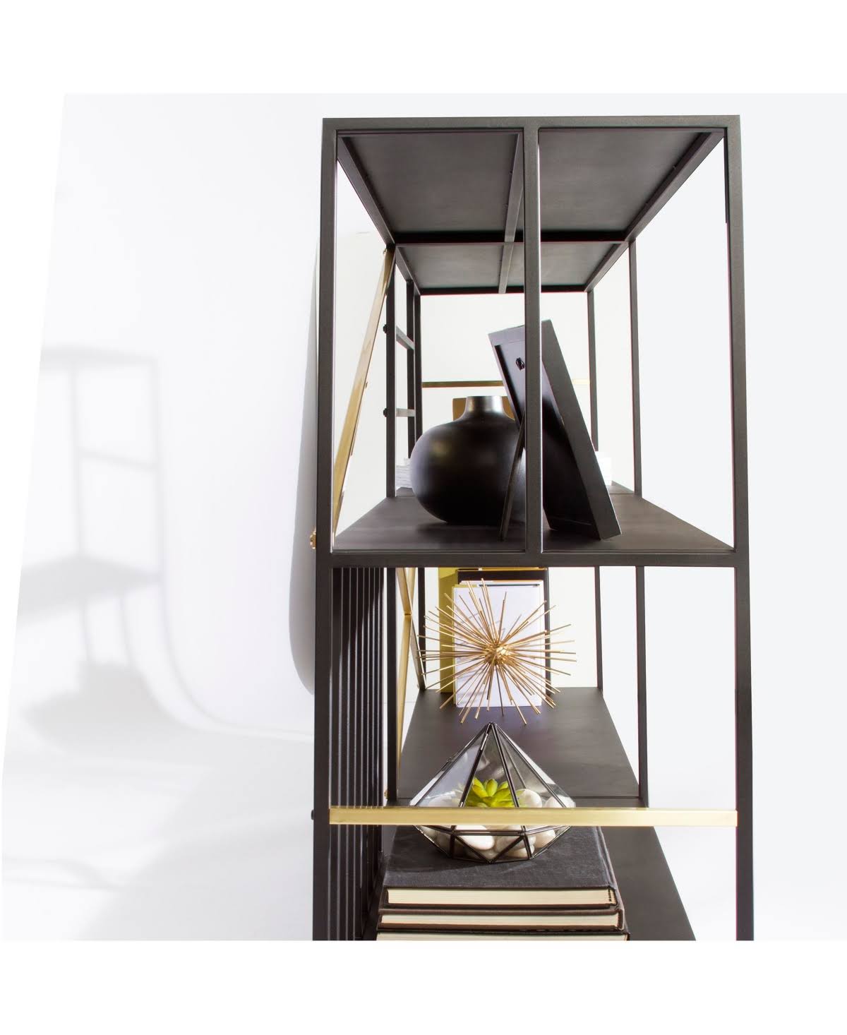 Black 2 Shelf Bookcase L79366