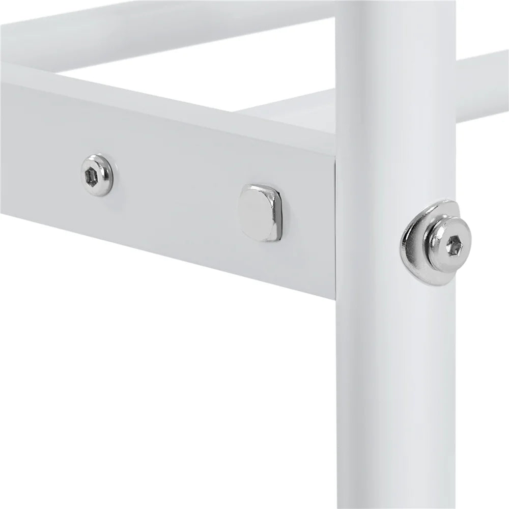 Queen White Metal Platform Bed N216785