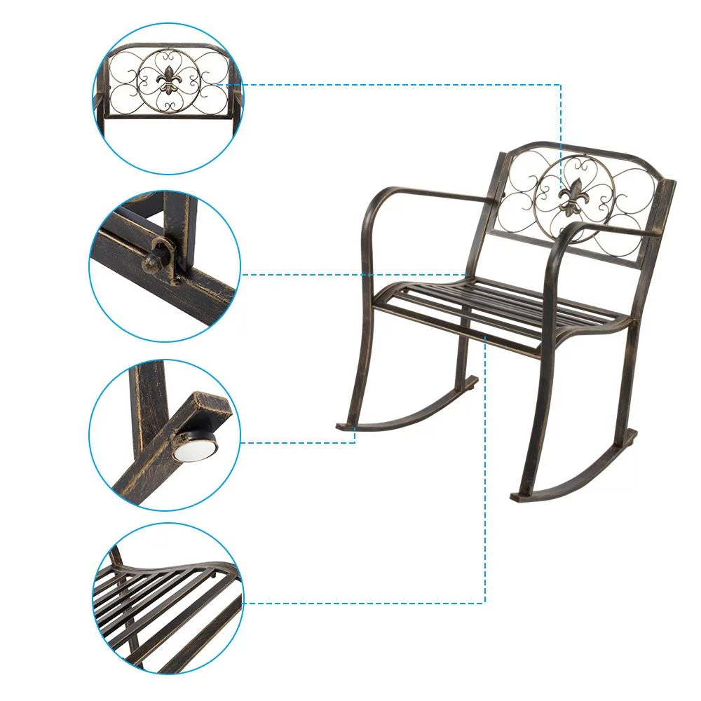 Metal Manual Rocking Chair U865