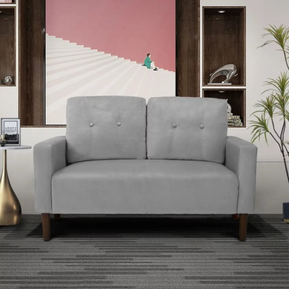 Grey Velvet Loveseat Sofa B345518