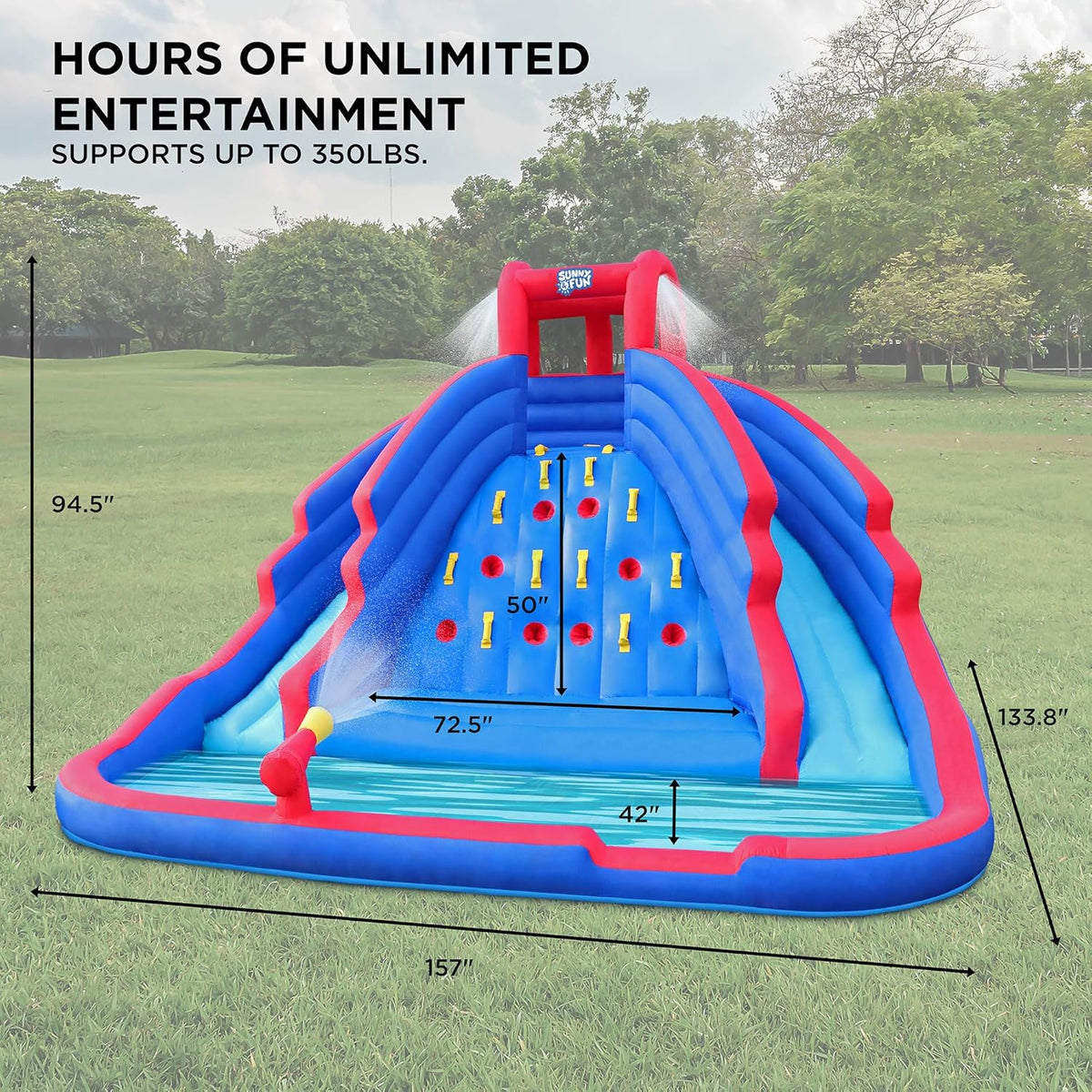 Inflatable Water Slide Park with Splash Pool M9790