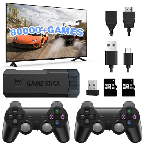 4K HD Game Stick with 128+256G TF Cards and Dual Controllers A165