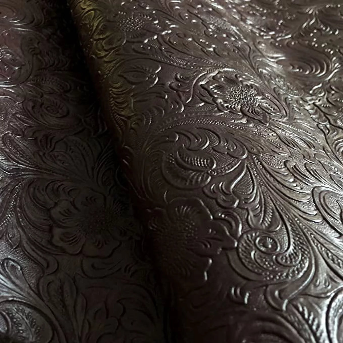 Burgundy Faux Leather Fabric X921