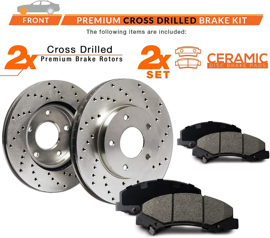 Max Brakes Premium XD Rotors with Carbon Ceramic Pads S440852