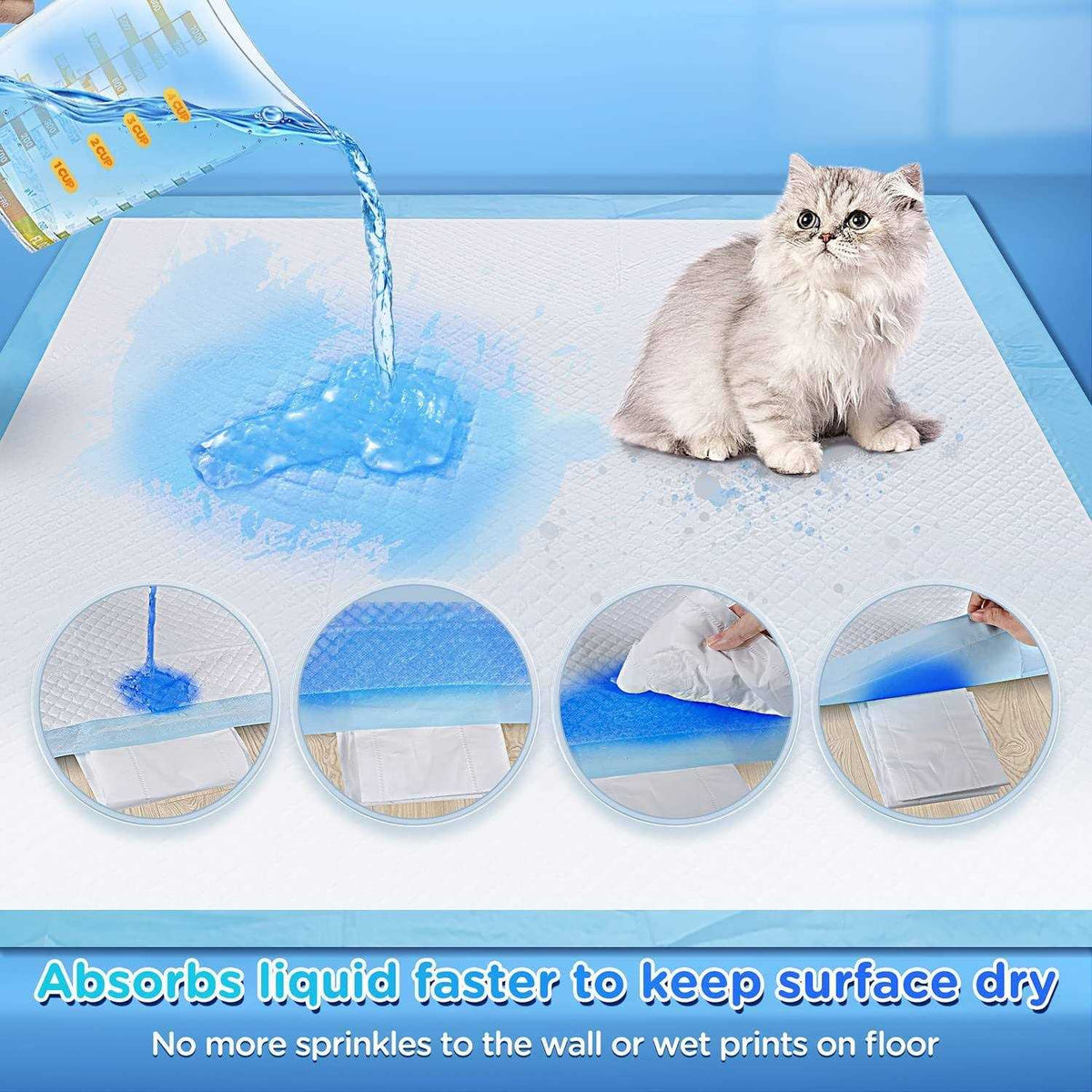 6 Layers Ultra Absorbency Quick Dry Dog Pee Pads L59924