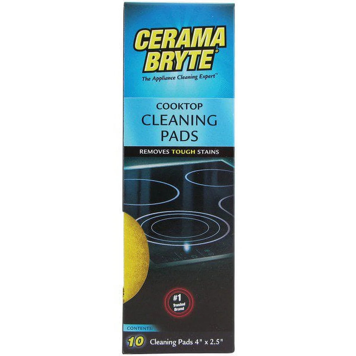 Ceramic Cooktop Cleaner, 28 Ounce, Scraper, 10 Pads I4193