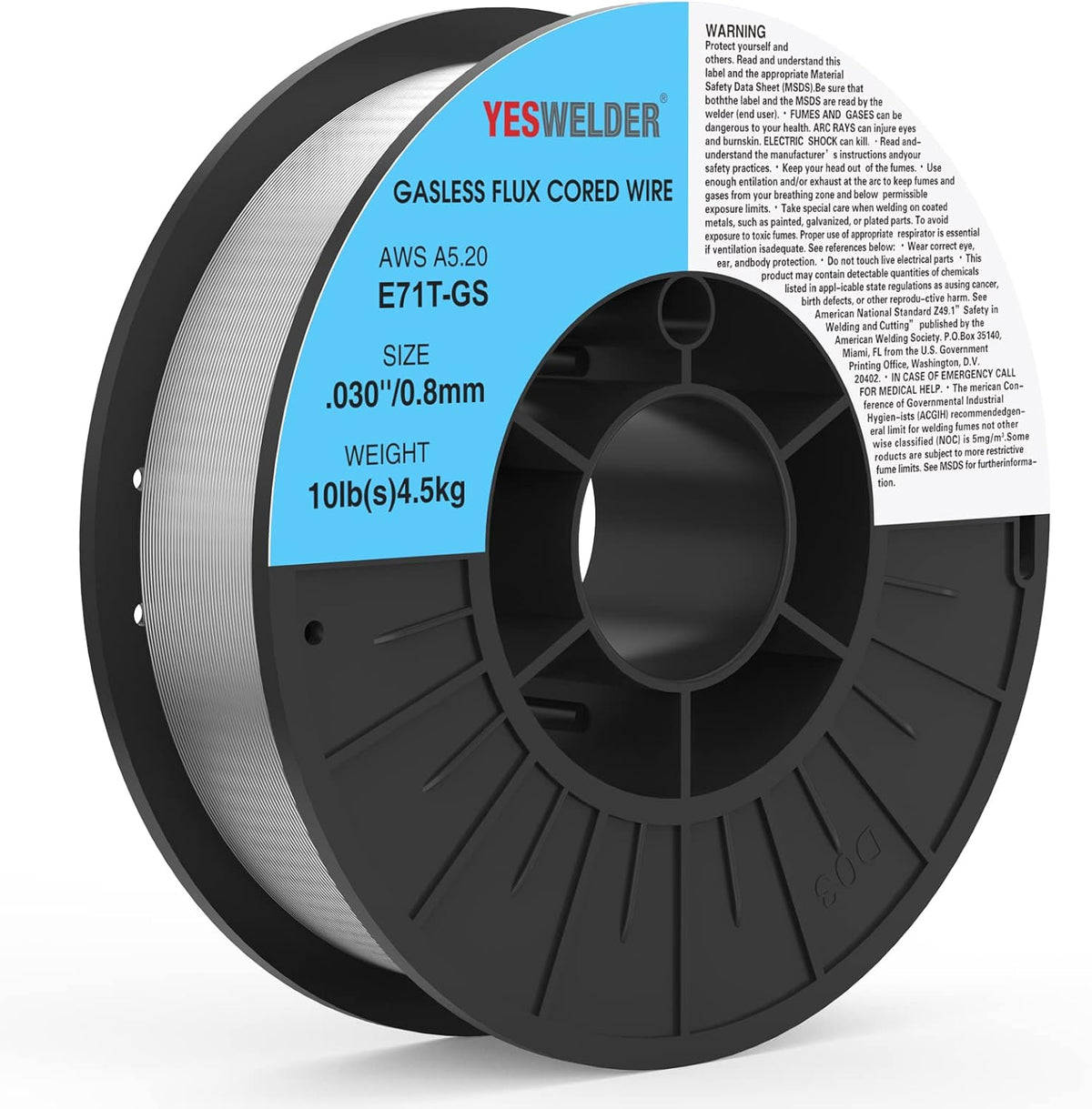 Flux Core Mig Wire, Mild Steel, .035 Diameter, 10-Pound Spool Pack of 2 P347