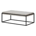 44" Coffee Table in Concrete Gray and Black M74450