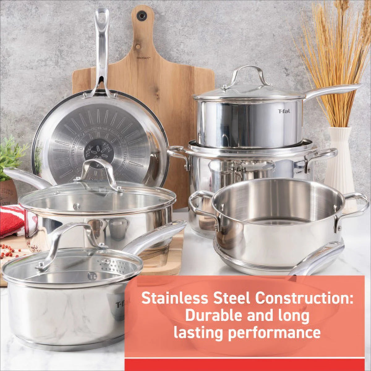 Stainless Steel 11-Piece Cookware Set P95027