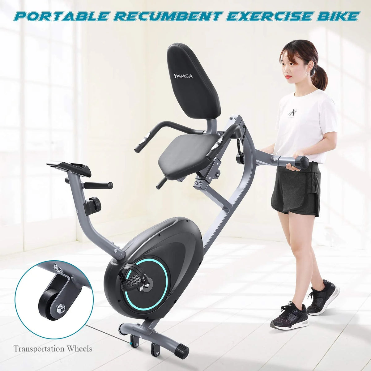 Recumbent Exercise Bike with 8 Levels Adjustable Resistance K230