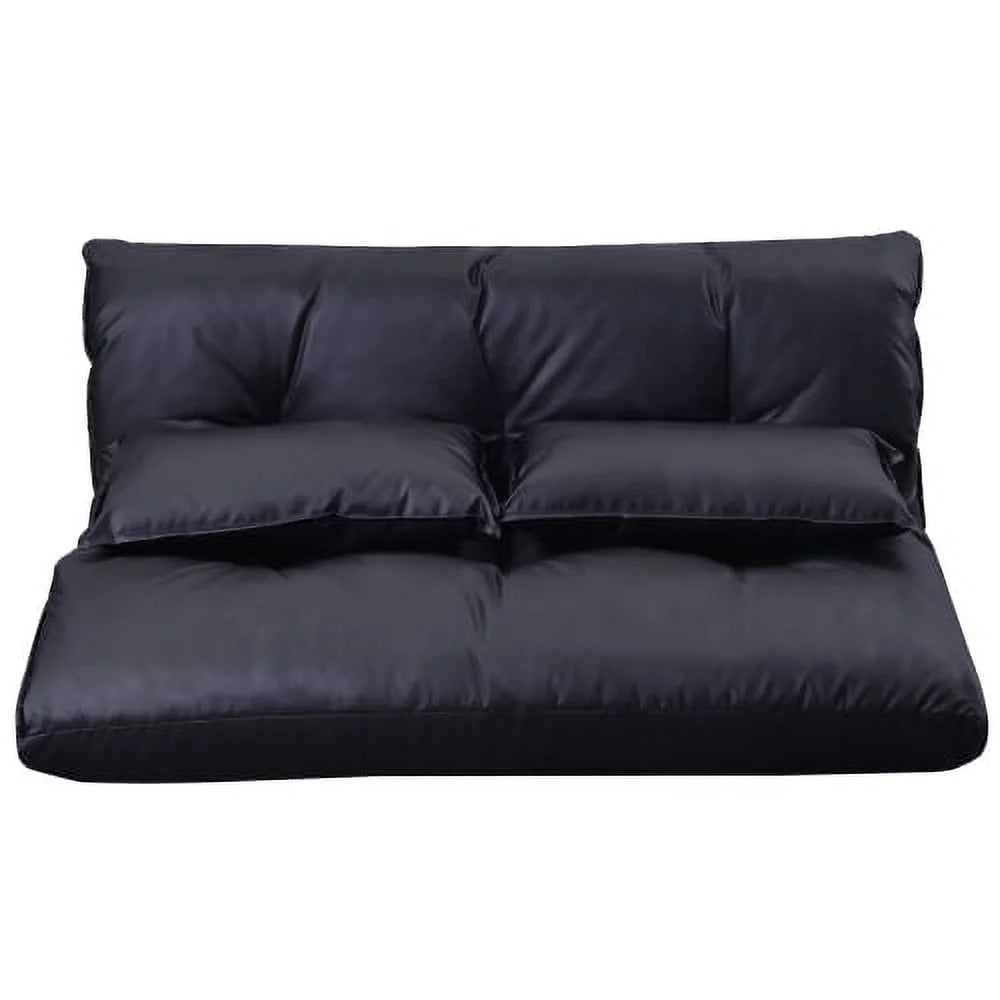 Adjustable Folding Futon Sofa with Two Pillows B9940
