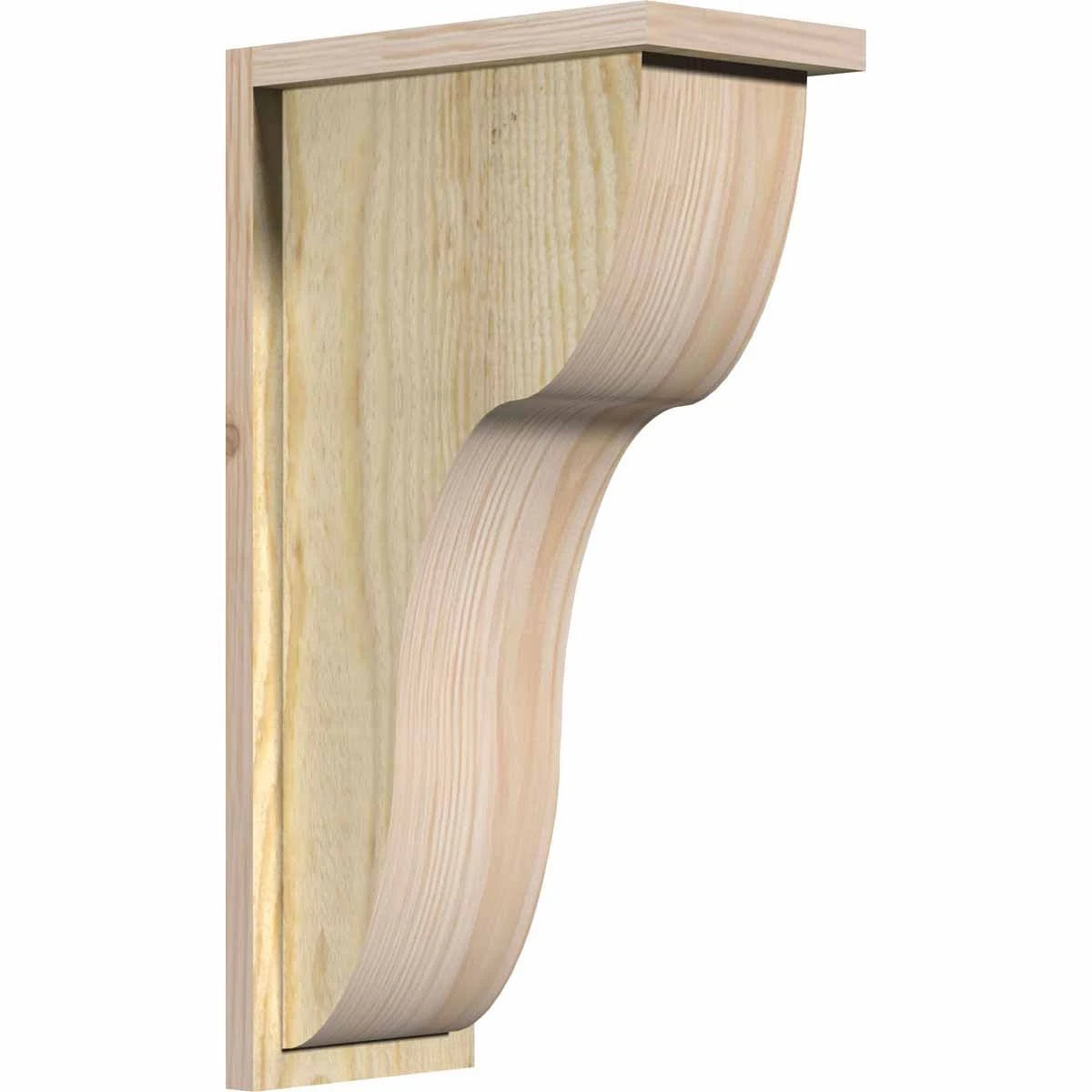 Carmel Rough Sawn Corbel w/Backplate, Douglas Fir R162