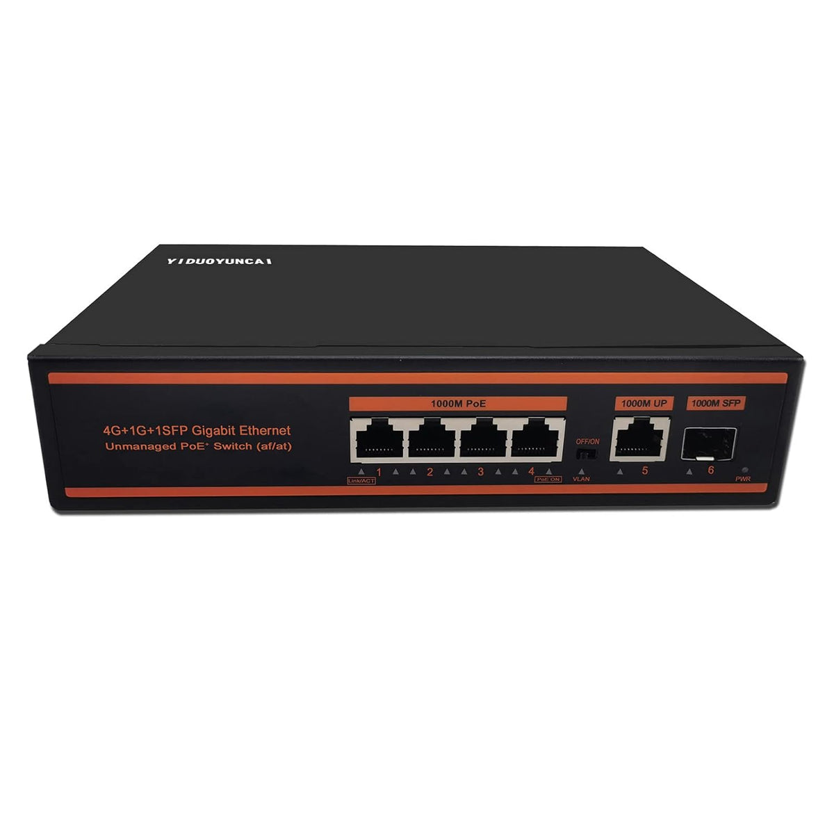 10 Port Gigabit PoE Switch 8 Port PoE+ 2 Uplink 150W Metal Fanless Unmanaged I25292