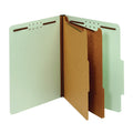 Light Green 10 pk Pressboard Classification Folders With Fasteners M625