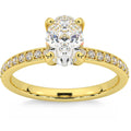 Oval Moissanite & Lab Grown Diamond Engagement Ring B12250