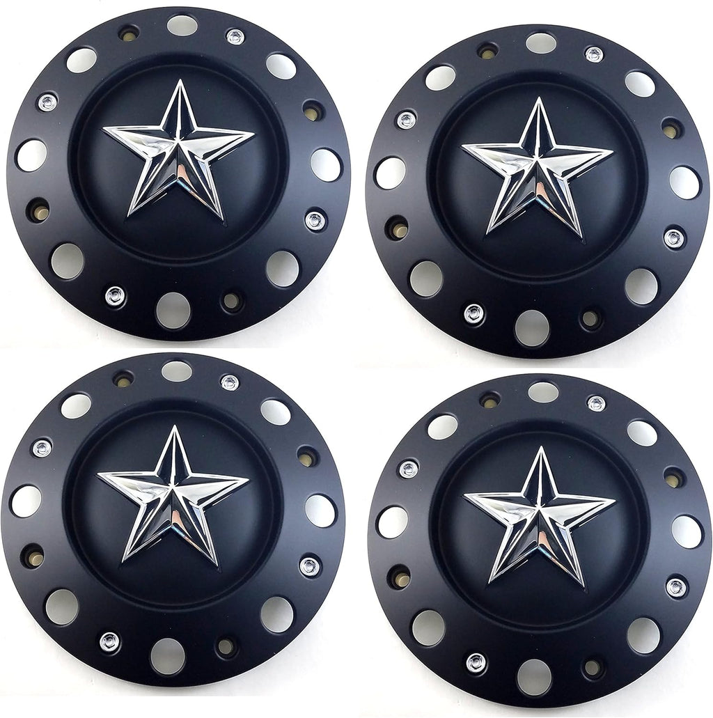 Matte Black Wheel Center Hub Caps A5360