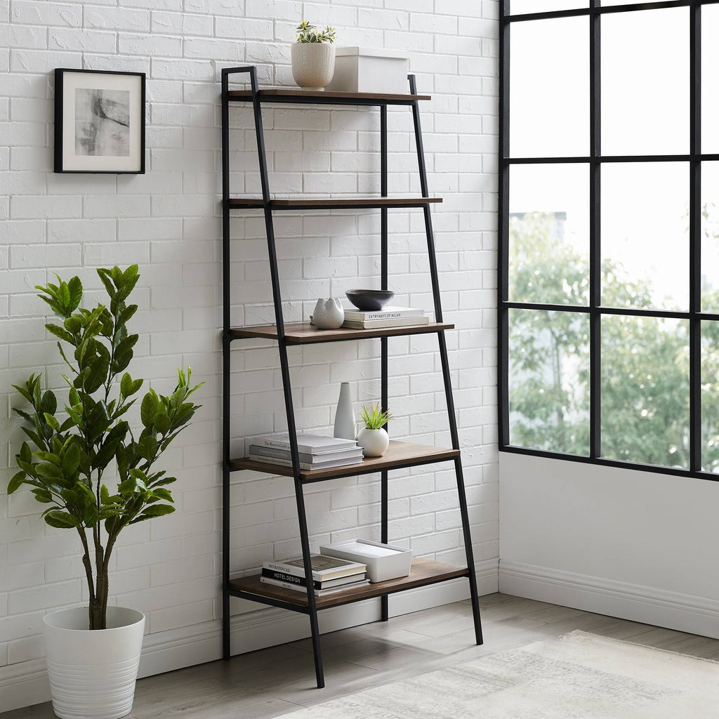 Rustic Oak 5-Shelf Bookshelf P3794
