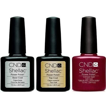 Gray Crimson Shellac Nail Gel Polish Combo 0.25oz V97665