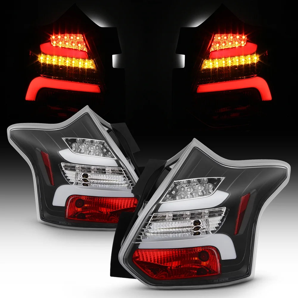 For 2012-2014 Ford Focus Hatchback LED Tail Lights Left+Right Pair Y390091
