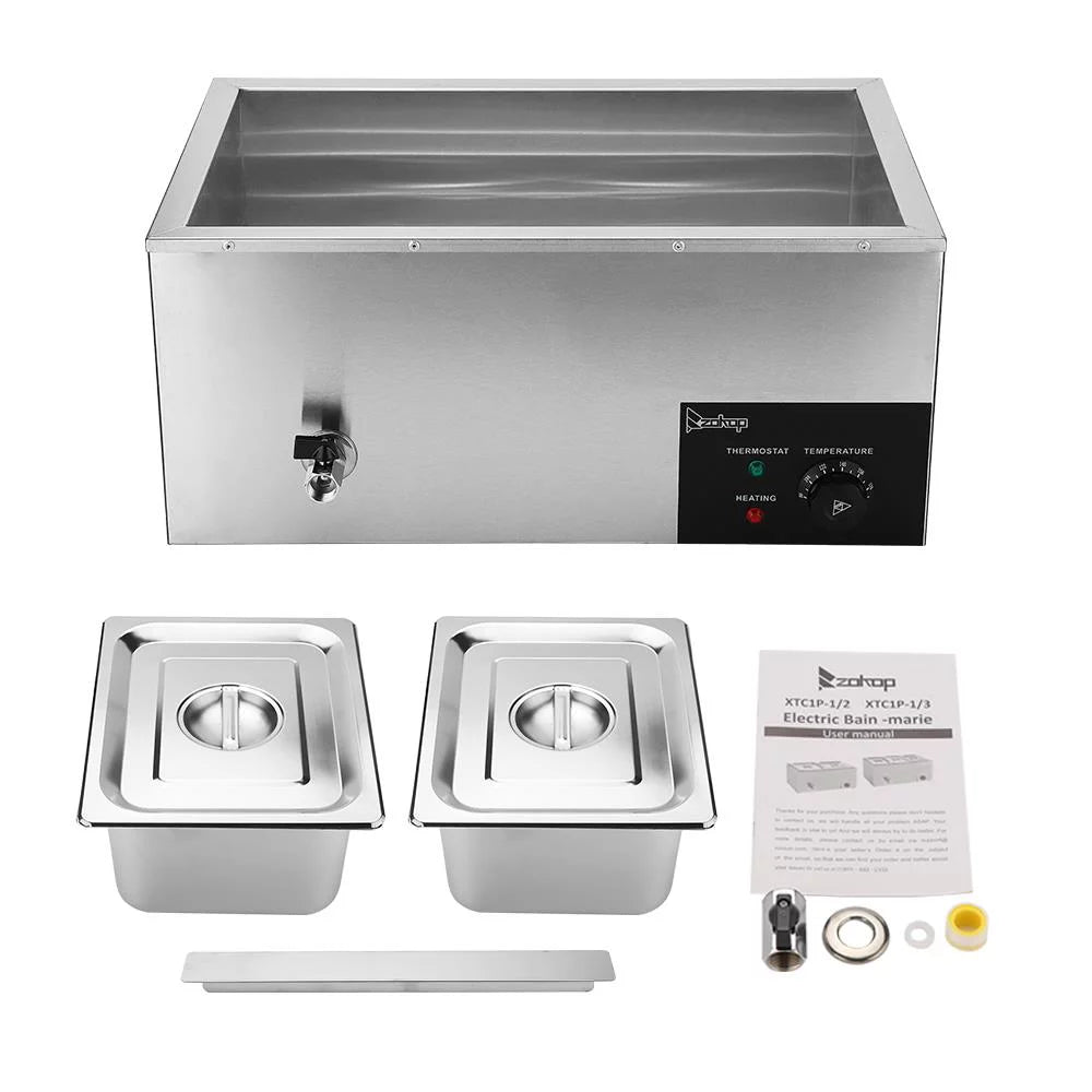 600W 2-Pan Stainless Steel Food Warmer O10229