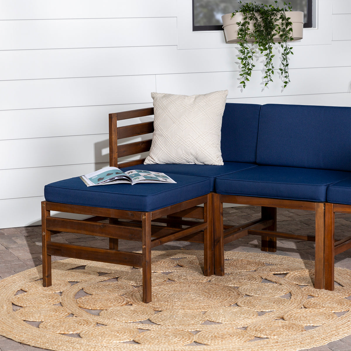 Navy 4 Piece Modular Patio Sectional V679
