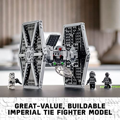 Imperial TIE Fighter Building Toy with Stormtrooper and Pilot Minifigures X63318