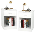 White Nightstand with Drawer T501
