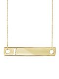 14K Gold Over Silver Bar Necklace V37746