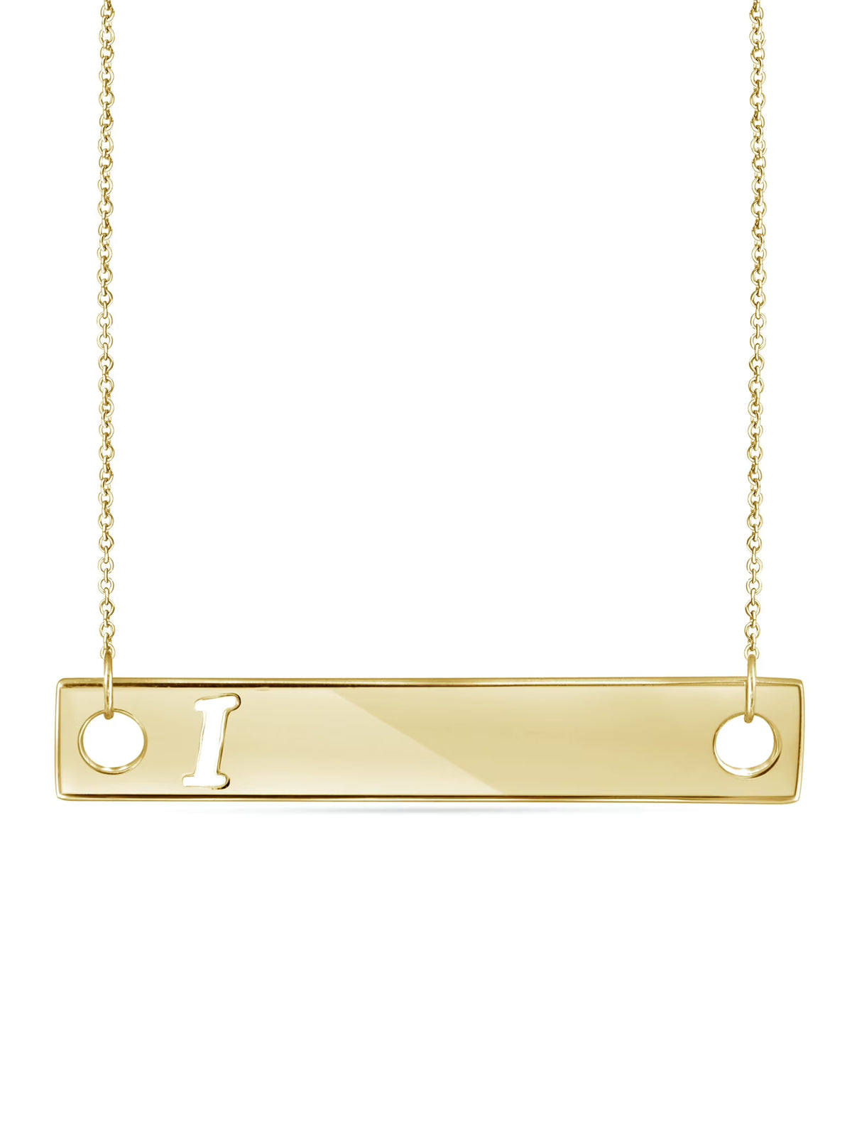 14K Gold Over Silver Bar Necklace V37746