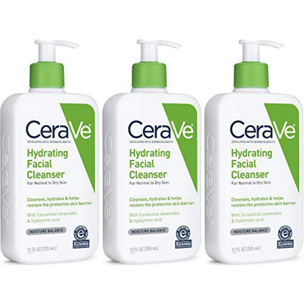 Hydrating Facial Cleanser, Normal To Dry, 12 Ounces, Pack of 3 Y618