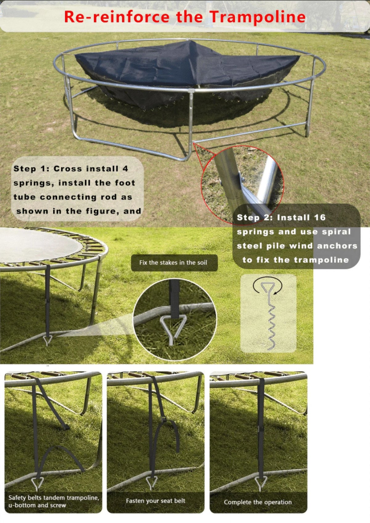 16FT Outdoor Recreational Trampoline with Basketball Hoop R179