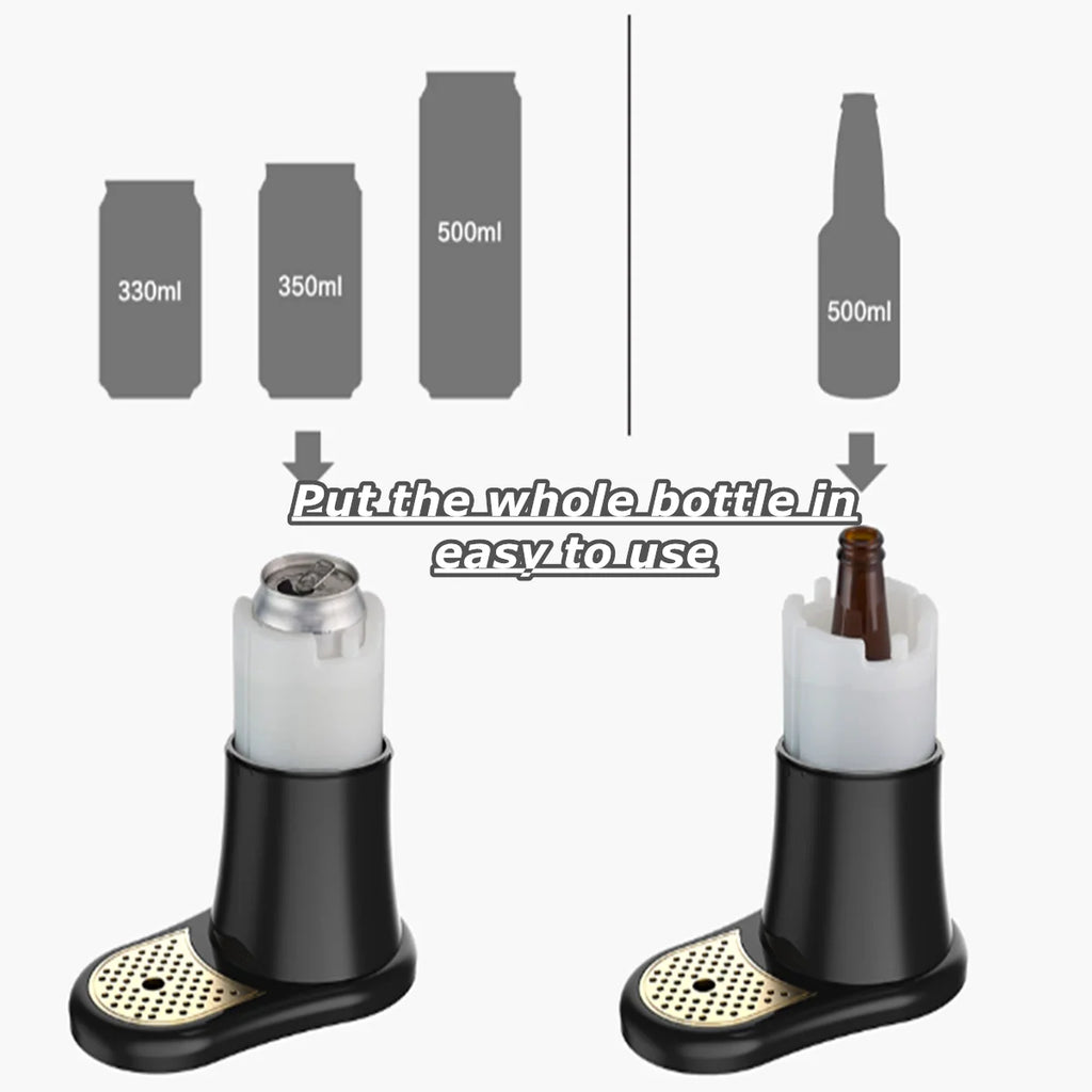 Black Beer Dispenser for Canned Bottled Beer V691