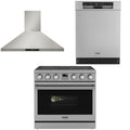 36 Electric Range, Range Hood and Dishwasher J58540