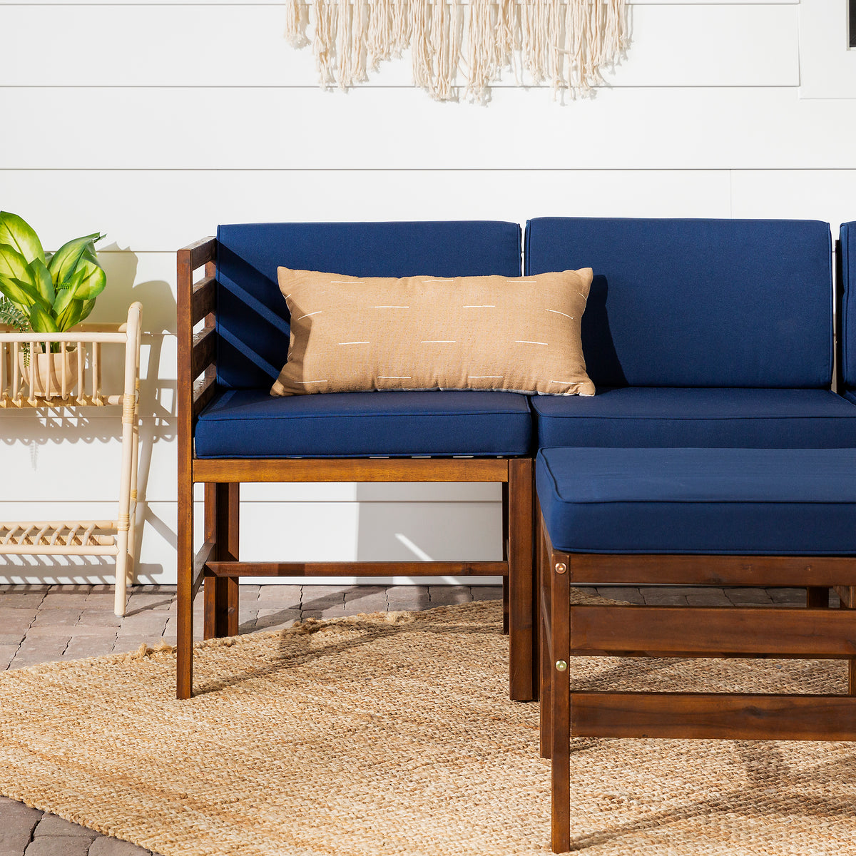 Navy 4 Piece Modular Patio Sectional V679