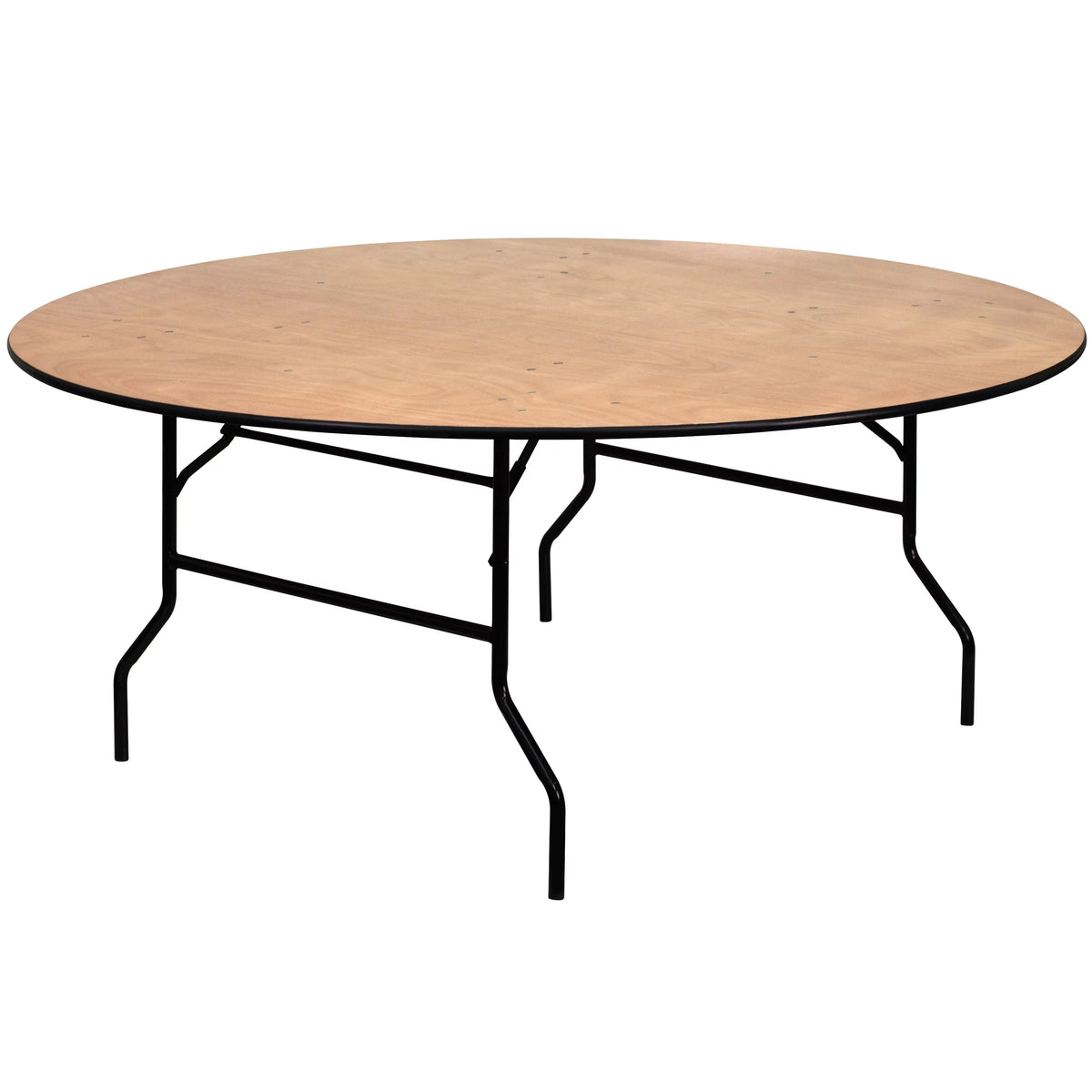 6-Foot Round Wood Folding Banquet Table O92348