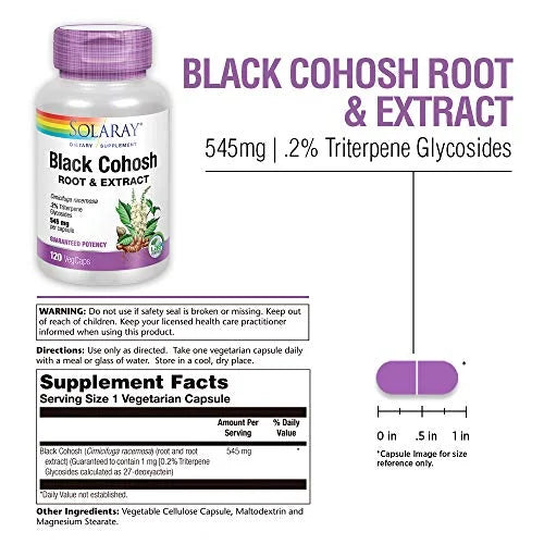 Black Cohosh Root & Extract 545mg 120 VegCaps R698050