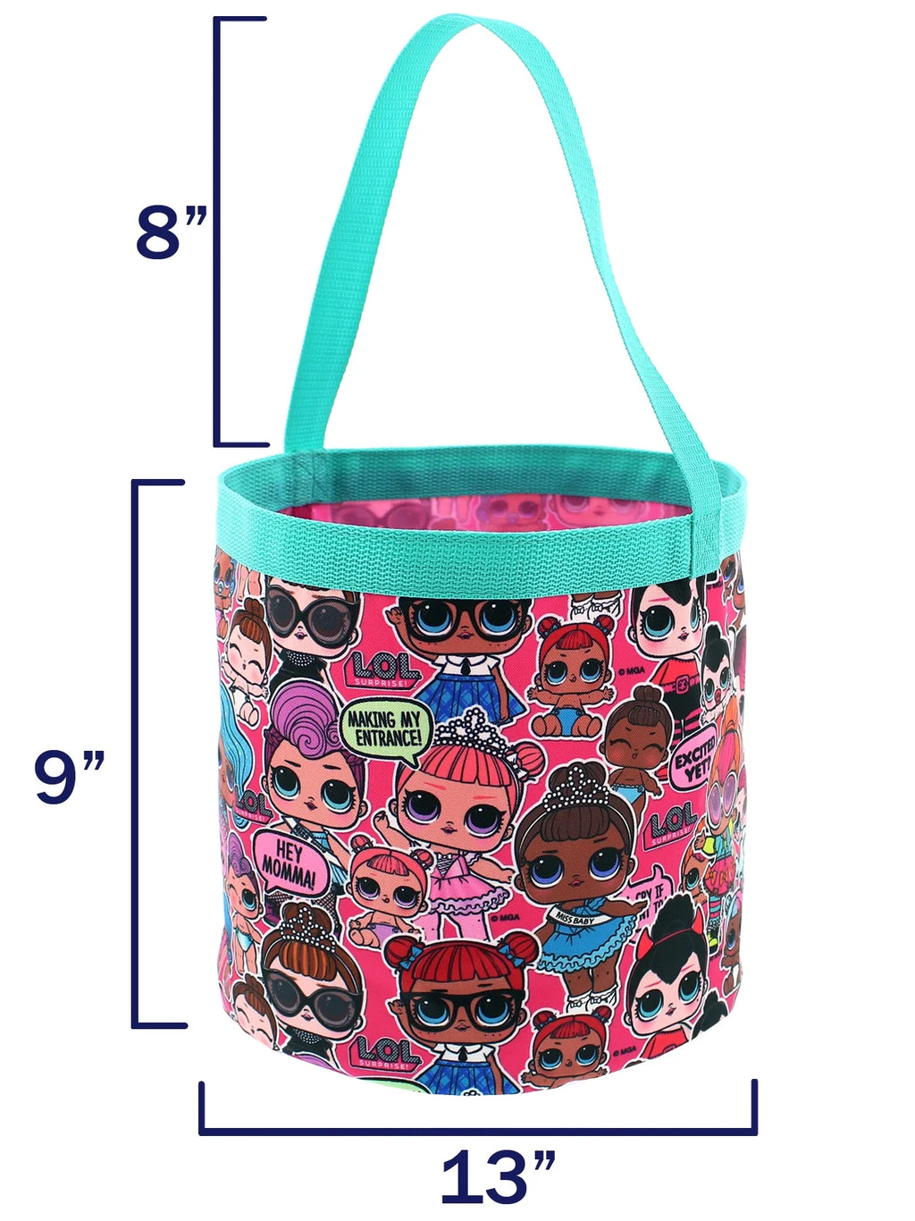 Collapsible Halloween Bucket Toy Storage Tote Bag W463666