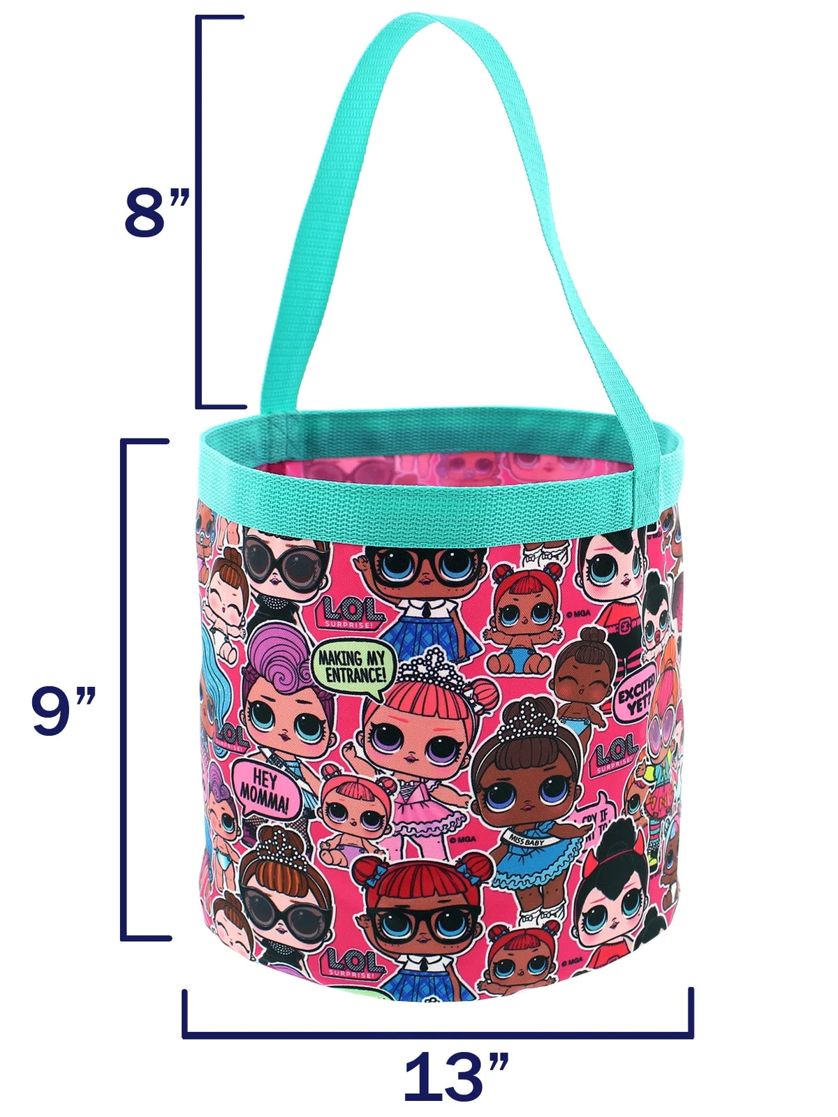 Collapsible Halloween Bucket Toy Storage Tote Bag W463666