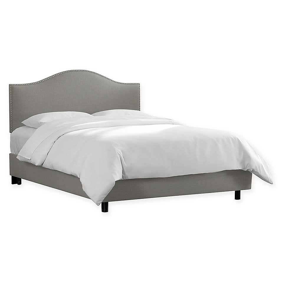 Linen Grey Nail Button Bed I366
