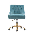 Light Blue Velvet Adjustable Swivel Task Chair M4021